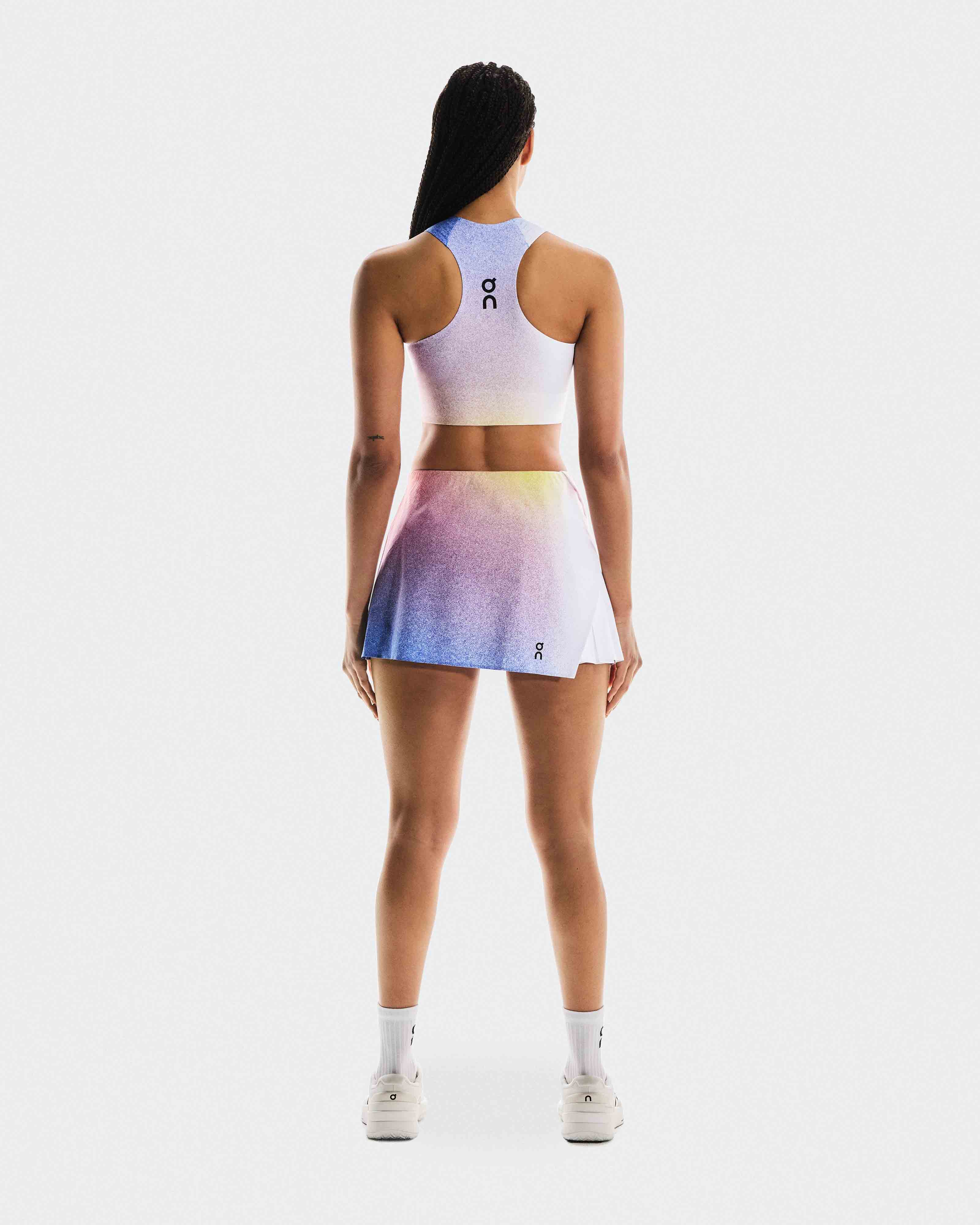 Court Skirt Side Pleat Dame White/Indigo