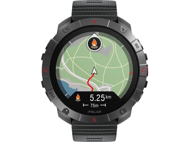 POLAR GPS-Sportuhr Grit X2 PRO Titan Braun Sportuhr mit optischer Pulsmessung und Smartwatch-Navigation