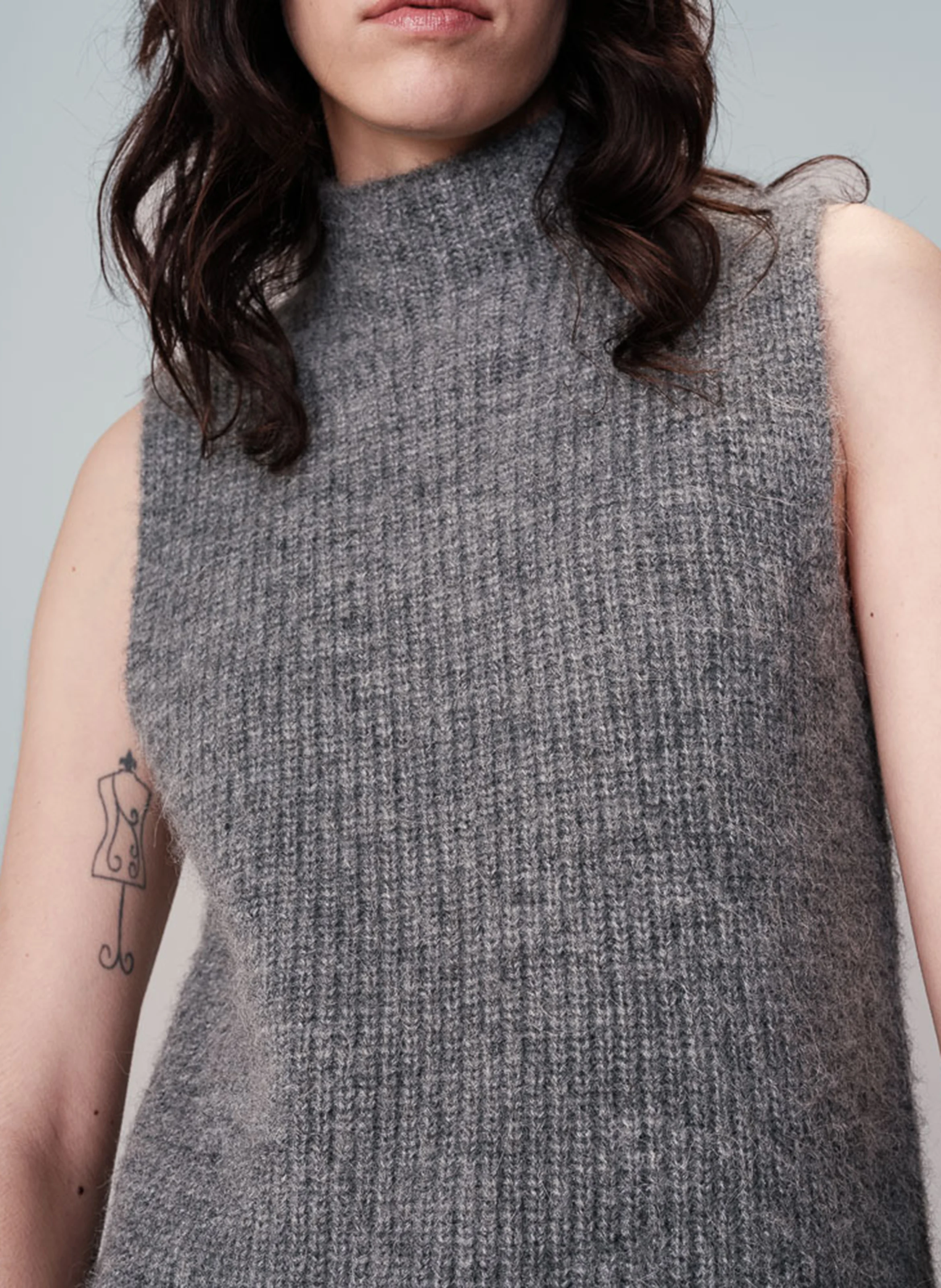 NAIMA - Pull col cheminée | Gris
