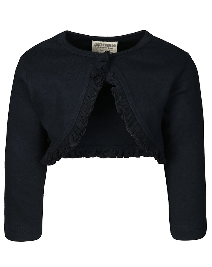 Jersey-Bolero CLASSIC GIRLS mit Rüschenborte in marine