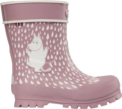 Viking Alv Jolly Moomin Gummistøvler, Dusty Pink/White