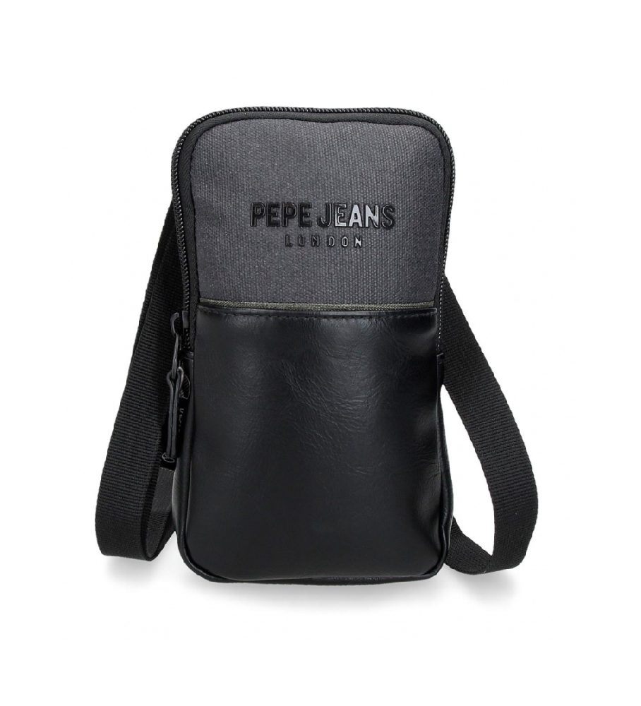 Bolsa de ombro para celular Pepe Jeans Grays preta