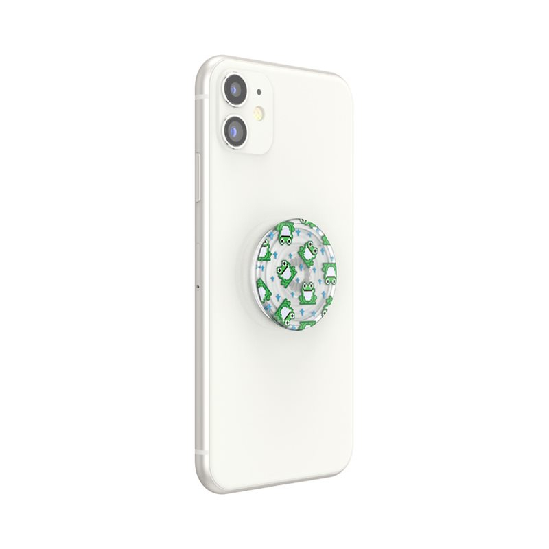 PopGrip Basic Finger Griff Halterung für Smartphones / Tablets (806485) - Plant 8 Bit Frogs