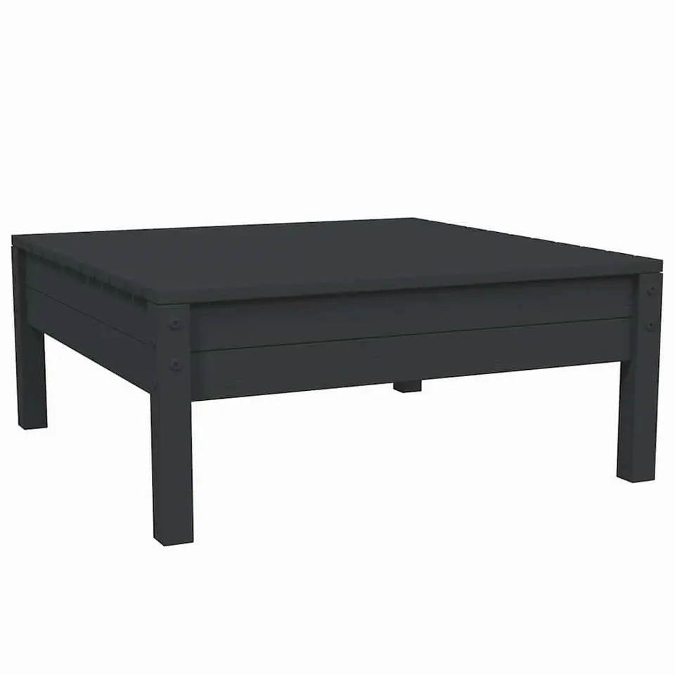 vidaXL - Loungeset - Zwart - Grenenhout