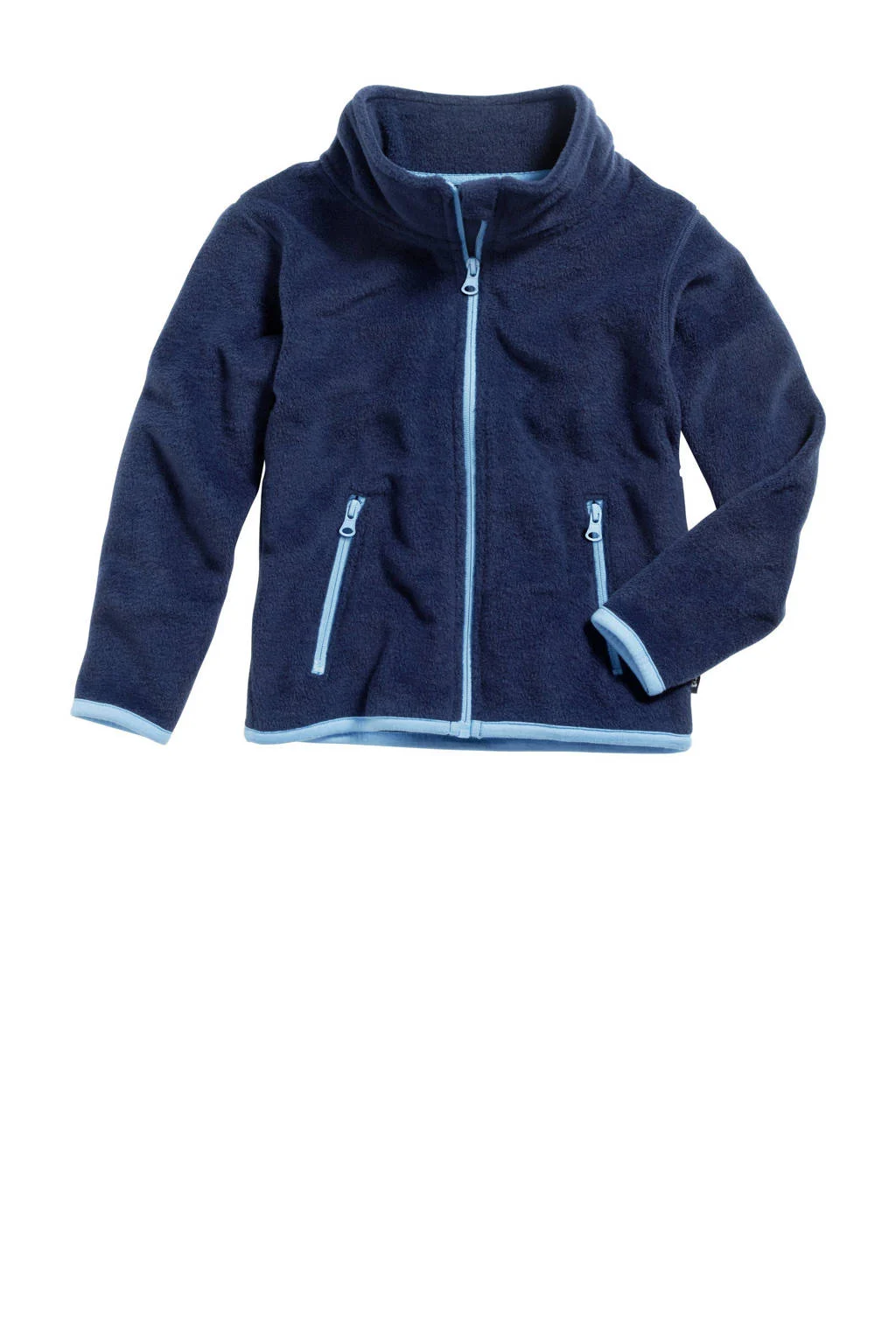 Playshoes fleece vest donkerblauw/lichtblauw