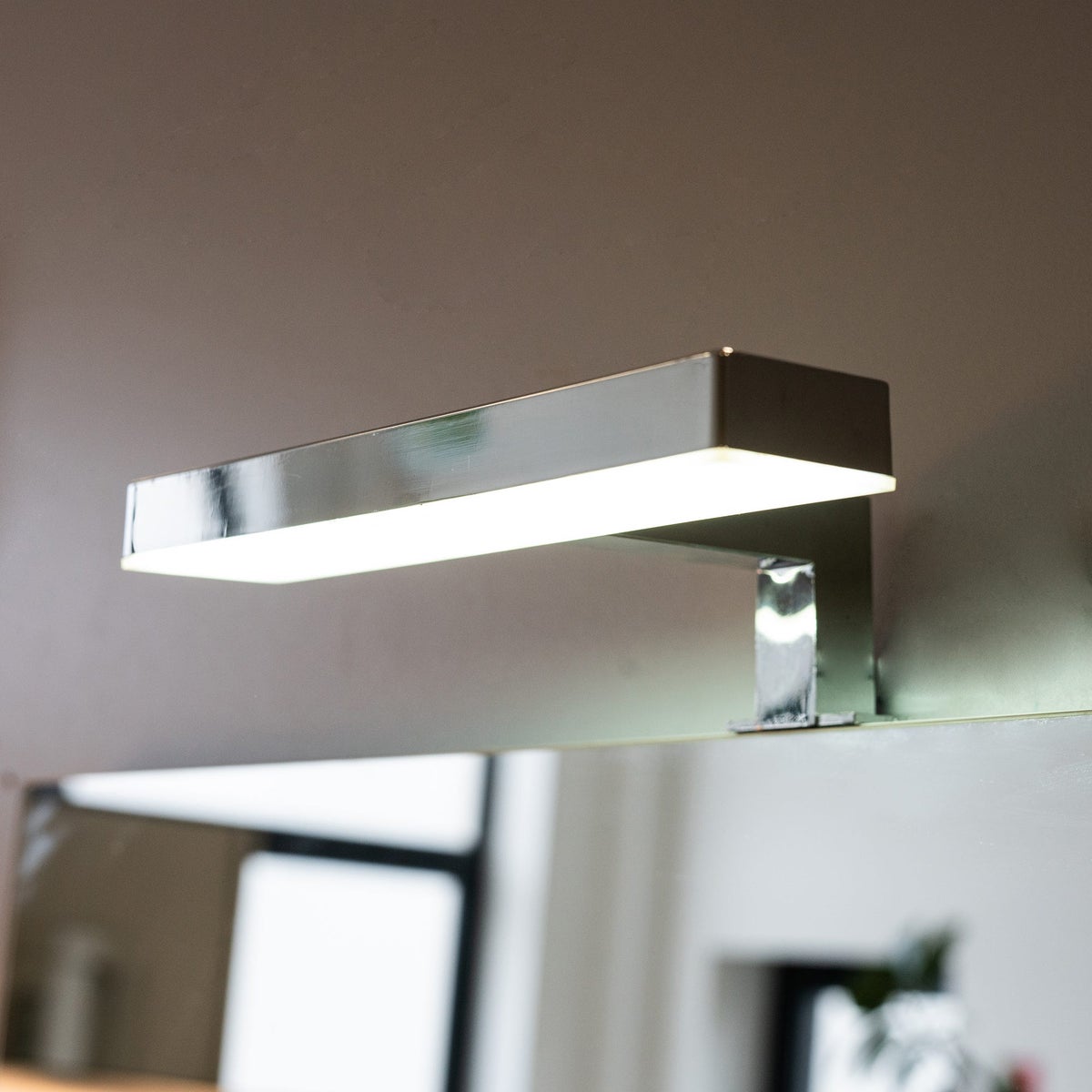 LED-spiegellamp met chromen afwerking, 20 cm | Nettuno