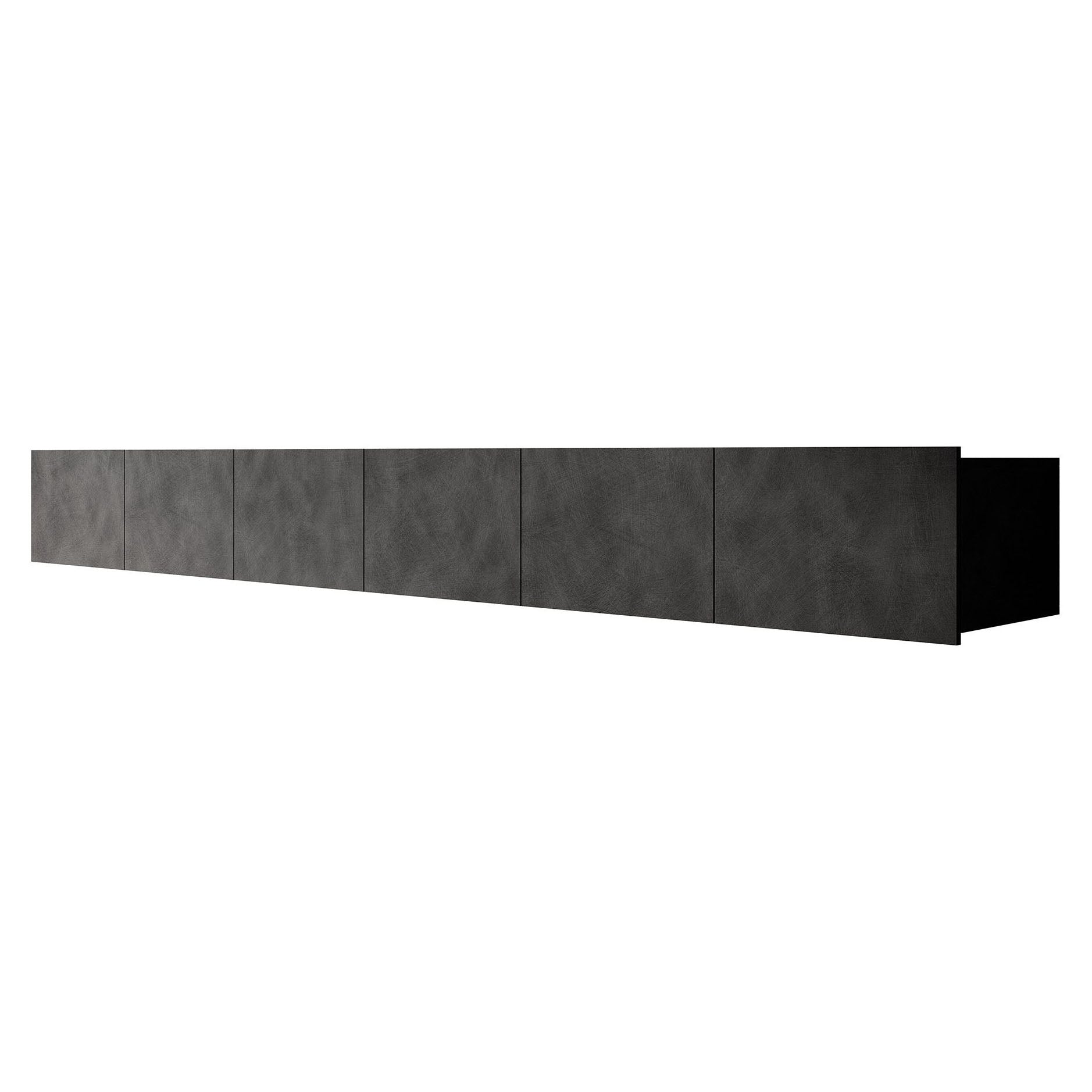 Calabas - TV-Meubel met 6 deuren - Grijs - 300x43x37 cm