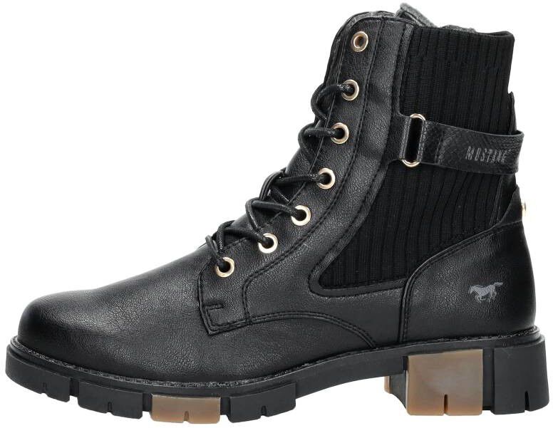 Mustang Veterschoenen Hoog zwart