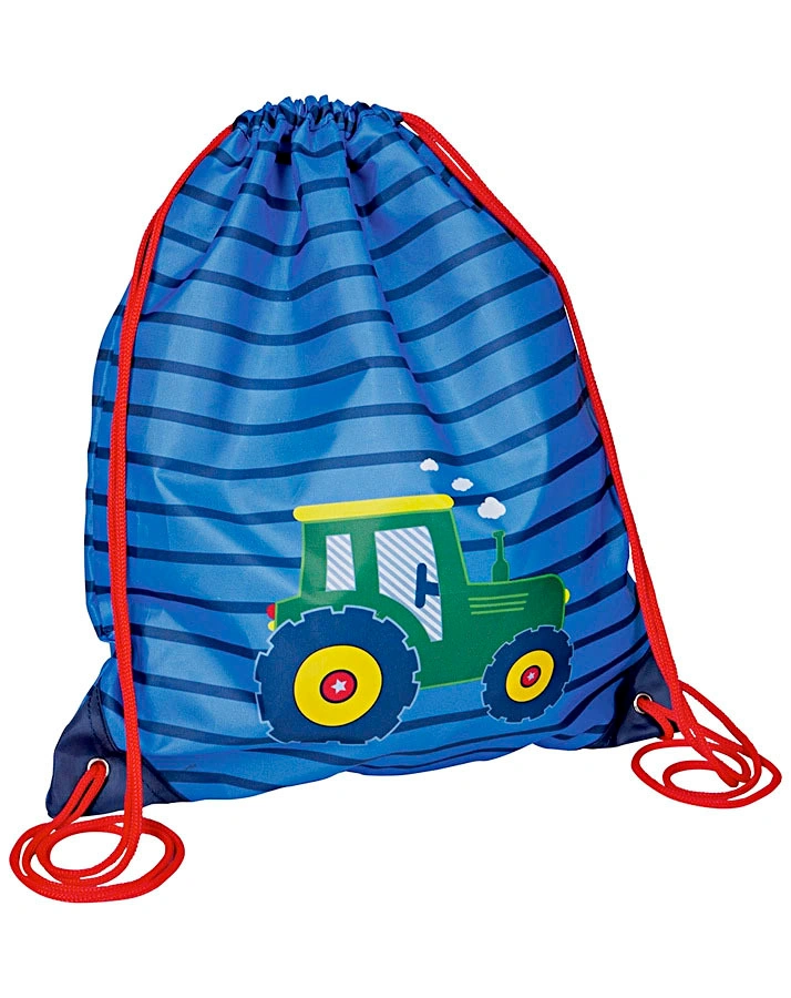 Turnbeutel WENN ICH MAL GROß BIN – TRAKTOR (31x36) in blau