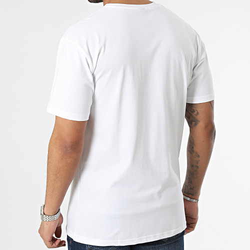 Tee Shirt Poche Blanc Gris