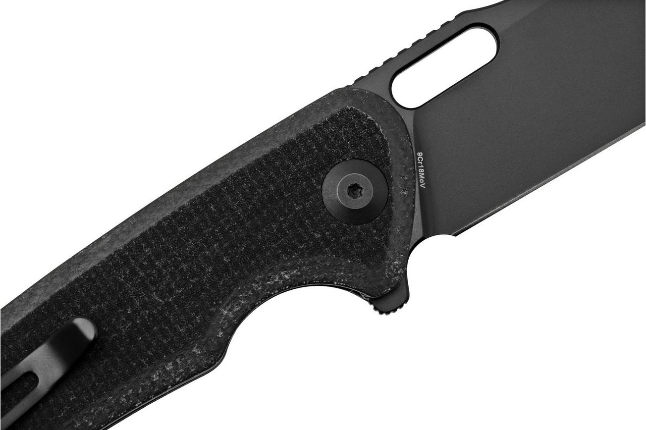 SENCUT Vesperon S20065-3 Black Canvas Micarta, zakmes