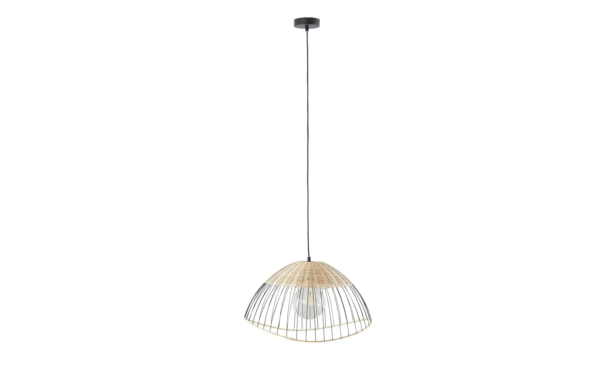 Paul Neuhaus Pendelleuchte, 1-flammig, Rattan
