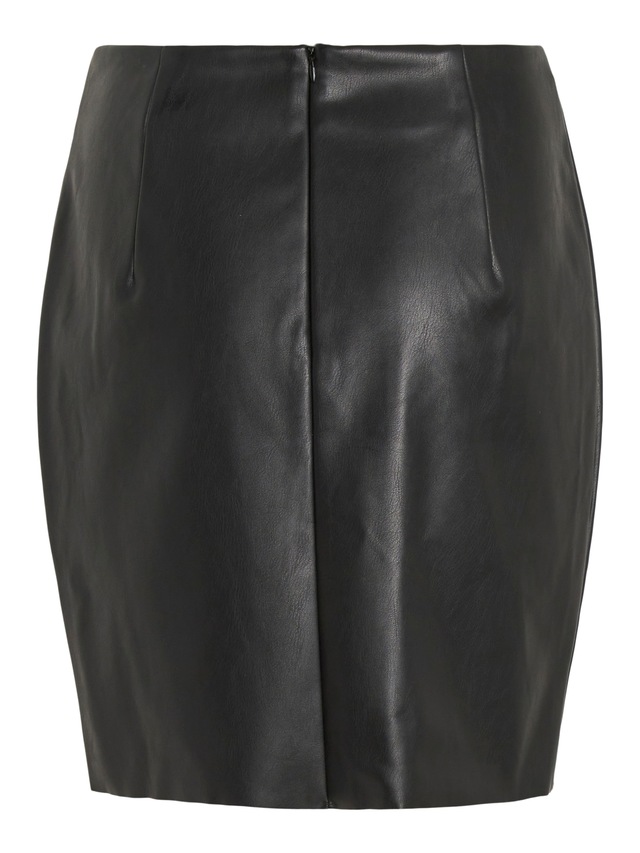 Vila Lederimitatrock »VIDAGMAR HW COATED SKIRT - NOOS«