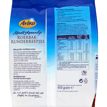 Aviko Maaltijdpannetje Roerbak Runderreepjes 450 g