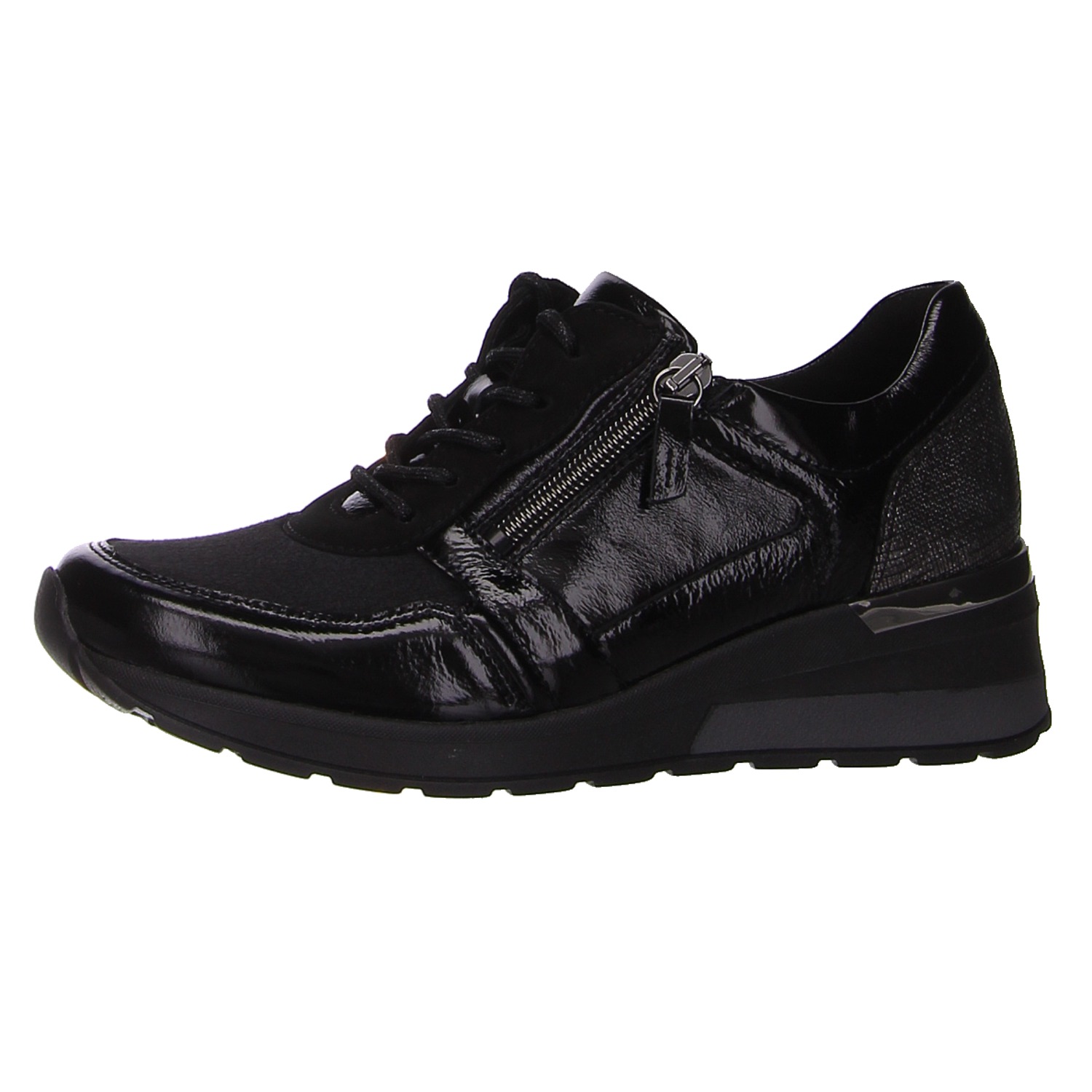 Waldläufer Sneaker schwarz schwarz