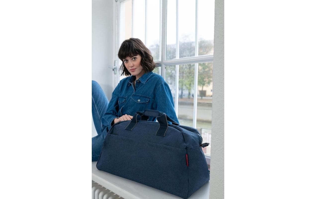 Reisetasche Overnighter Plus Herringbone Dark BlueReise- und Sporttasche aus recyceltem Material