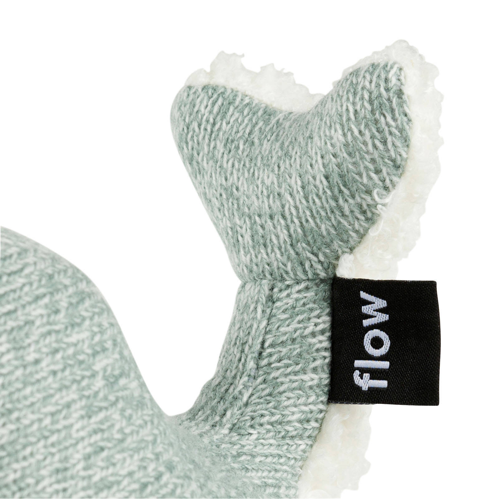 Flow Amsterdam hartslagknuffel moby walvis groen - knuffel 24 cm