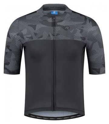 Maillot Manches Courtes Velo Rogelli Camo - Homme - Bleu/Gris