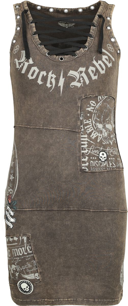 Robe Œillets & Patchs | Rock Rebel by EMP Robe courte