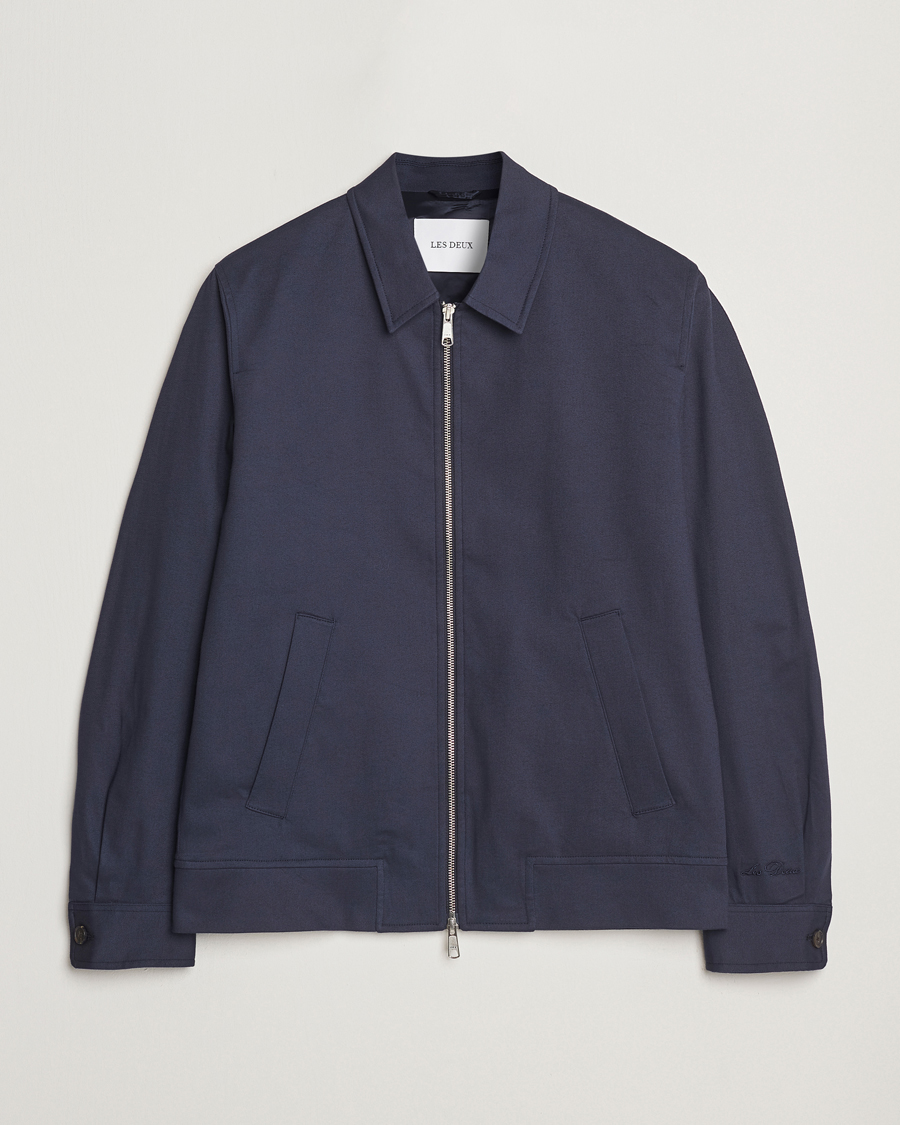 Les Deux Como Cotton Coach Jacket Navy