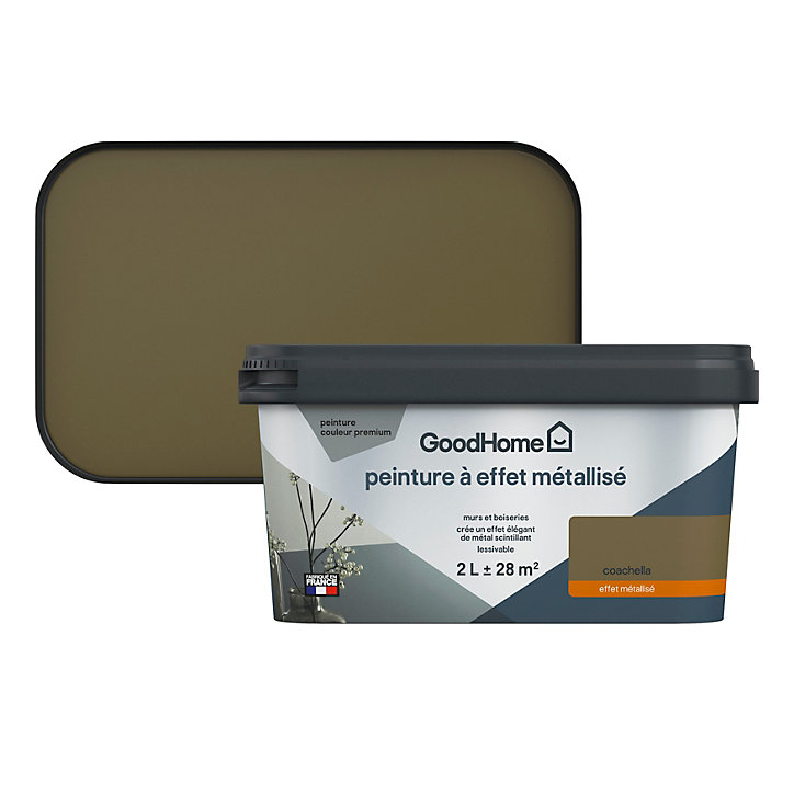 Peinture à effet métallisé GoodHome marron Coachella 2L