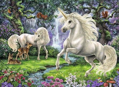 Ravensburger Puslespill Mystiske Enhjørninger, 200 Brikker