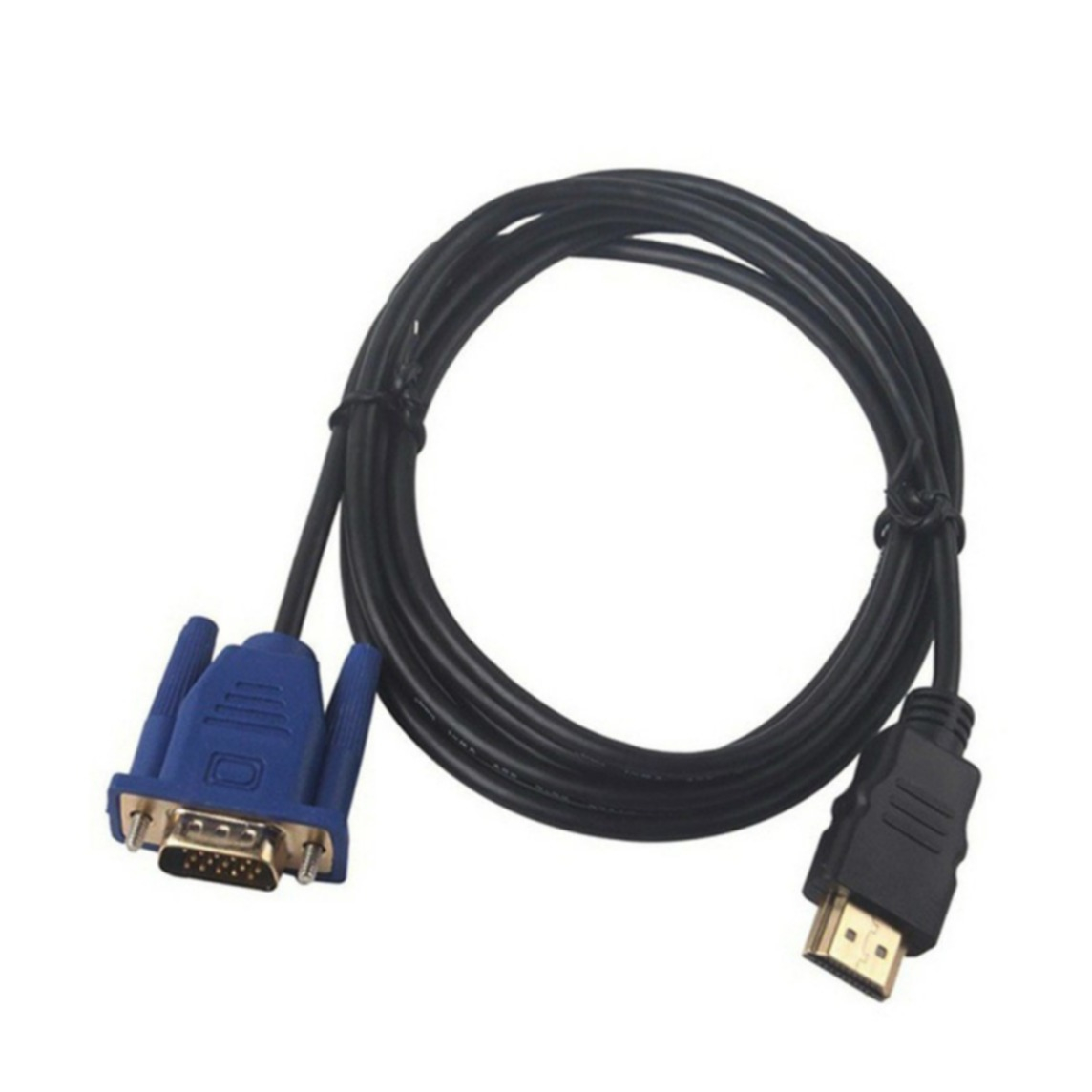 (1.8m) HDMI auf VGA 1080p@60Hz Adapter Kabel für MacOS / PC - Schwarz