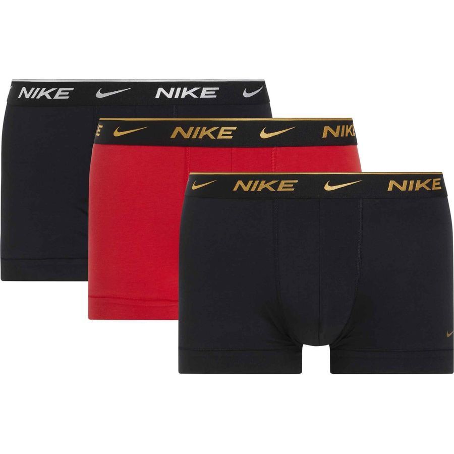 Nike Boxers Pack de 3 - Noir/Argenté/Rouge/Doré