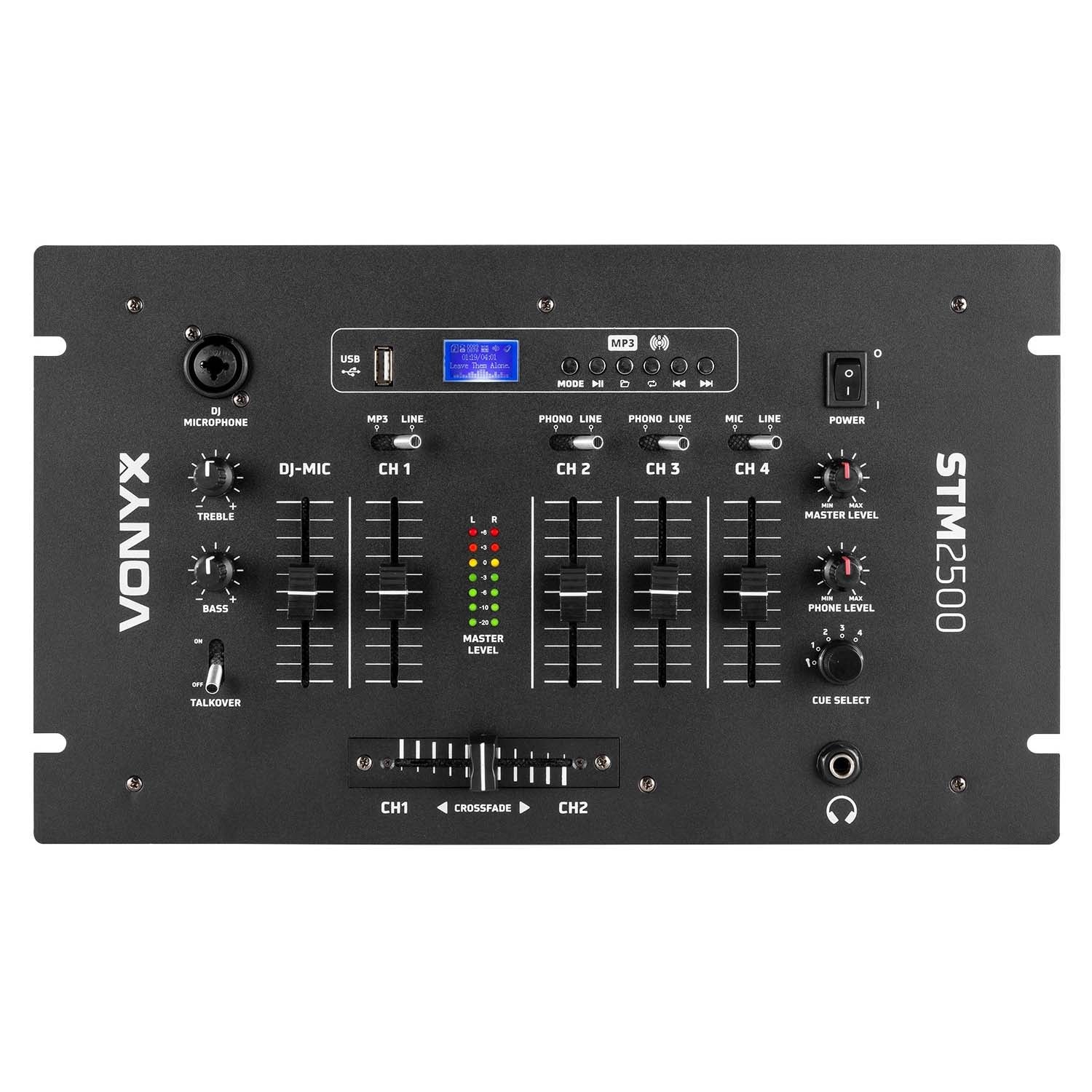 Vonyx STM2500 5-kanaals mixer met USB en Bluetooth