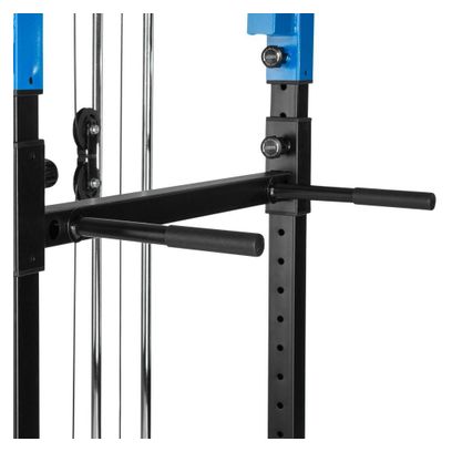 Cage de musculation acier rack de musculation station de fitness noir/bleu 08_0000428