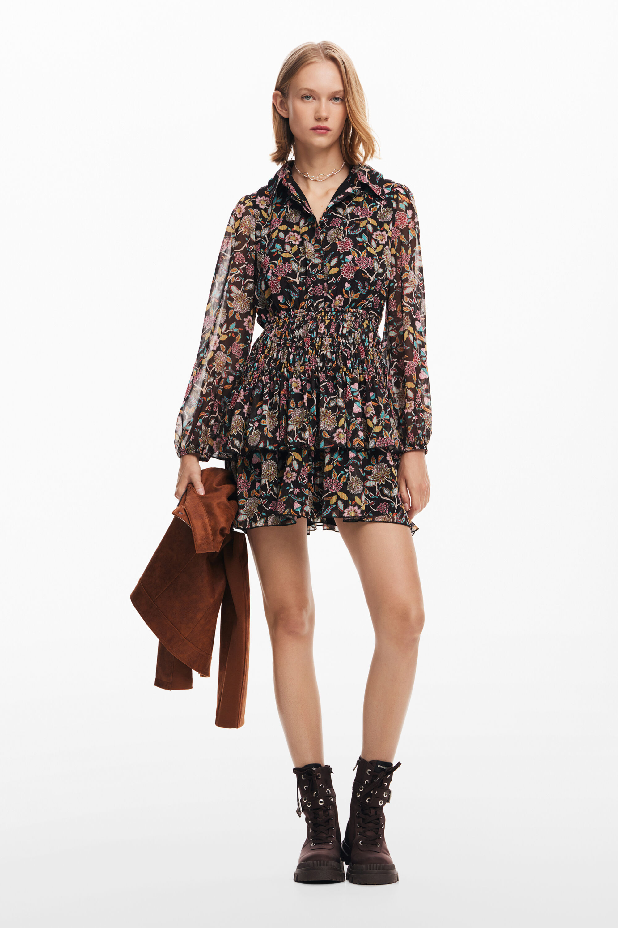 Vestido curto floral