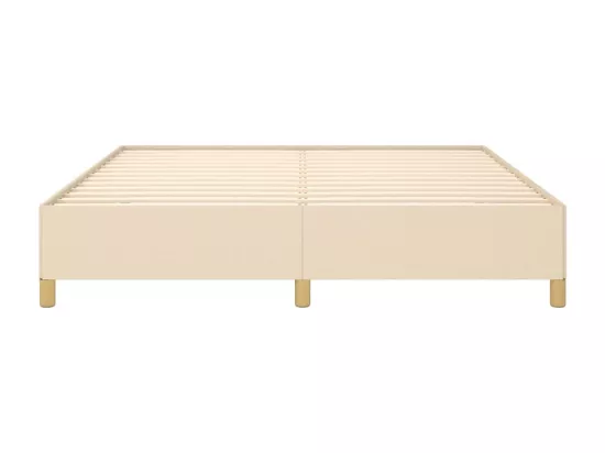 Sommier à lattes de lit Crème 180x200 cm Tissu