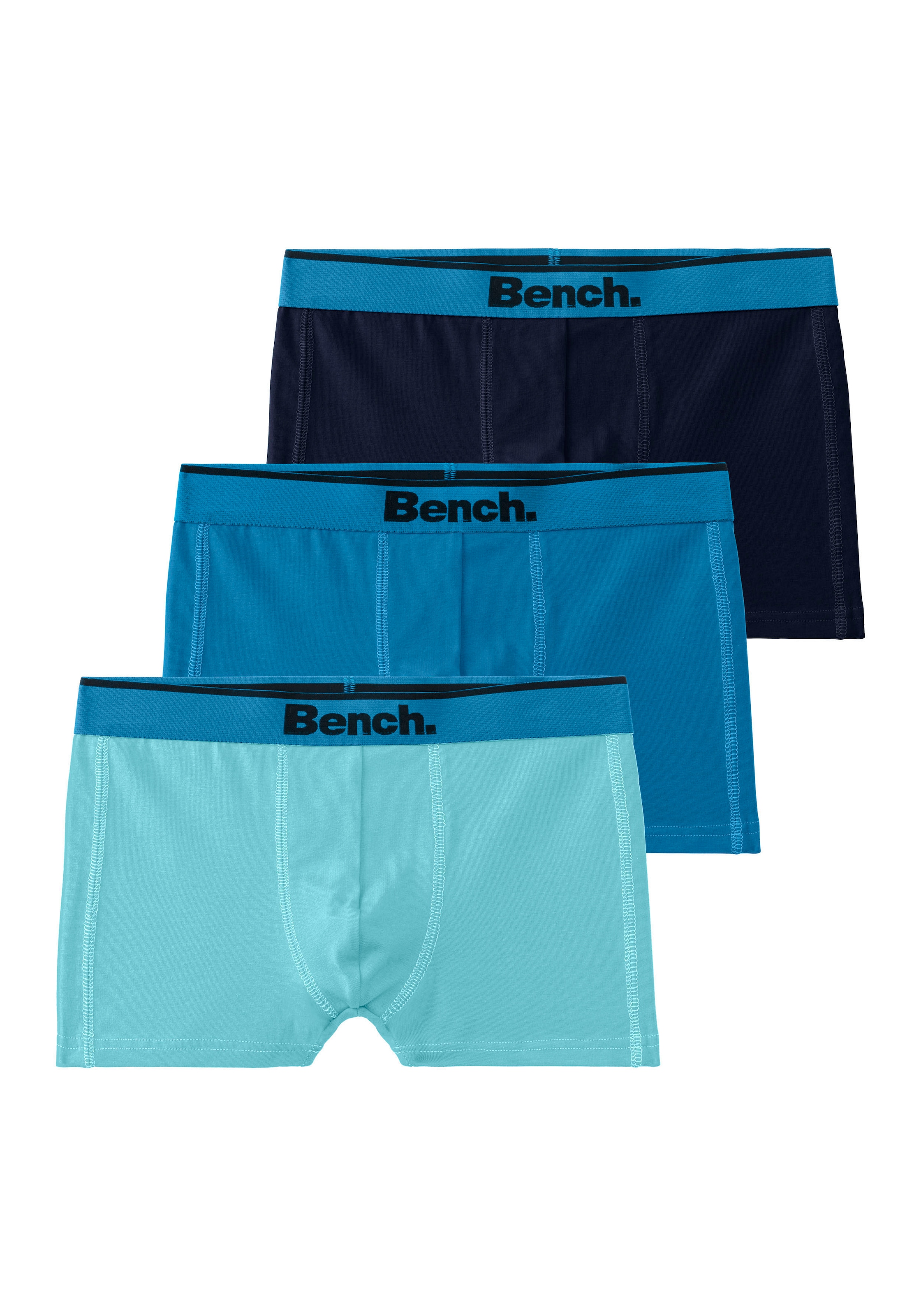 Bench. Boxer »Boxershorts für Jungen«, 3 Stk. mit Ziernähten vorn
