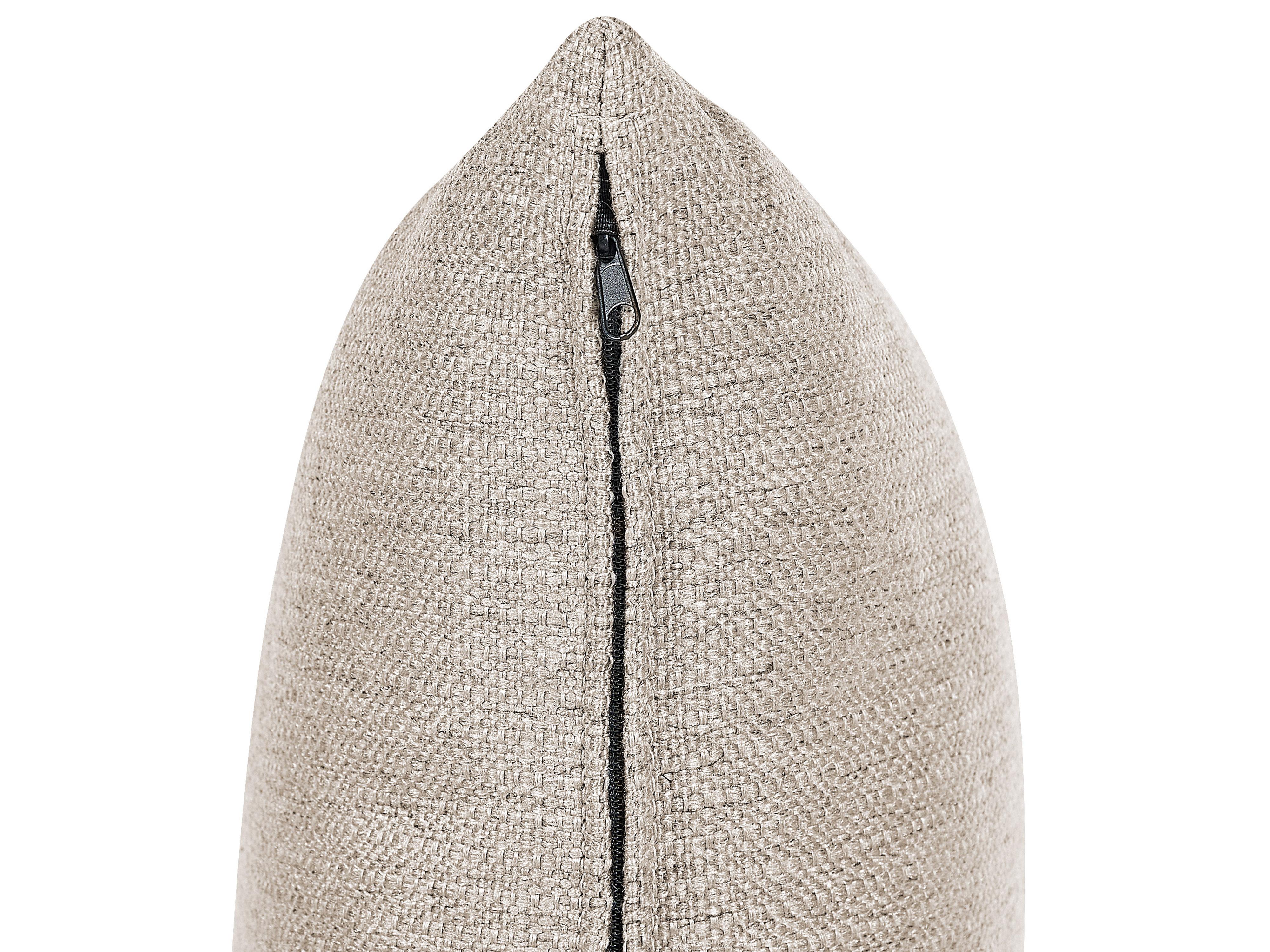 Bank 3-zits SIGTUNA Stof Beige met ottomaan