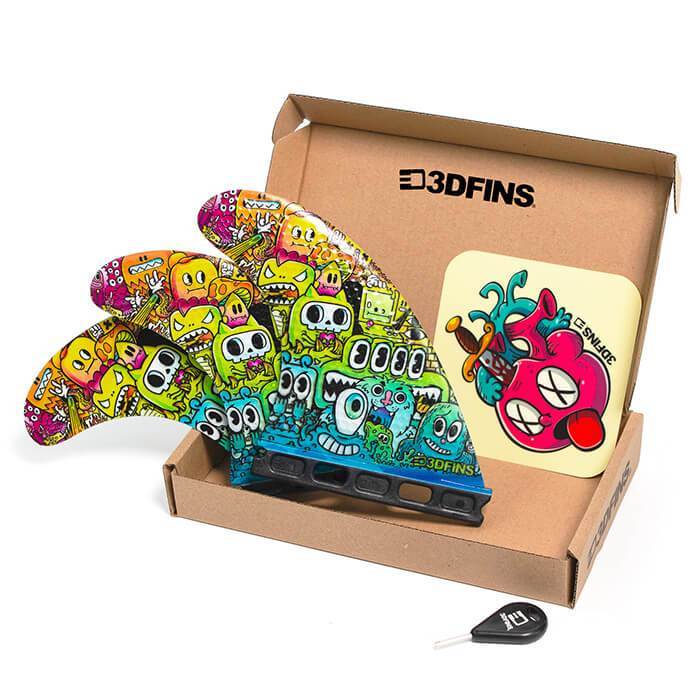 3DFINS Go Hard Monster - Thruster Futures - Medium