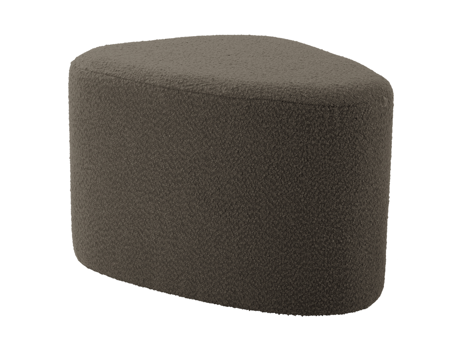 Pouf Ada organic large bouclé taupe green