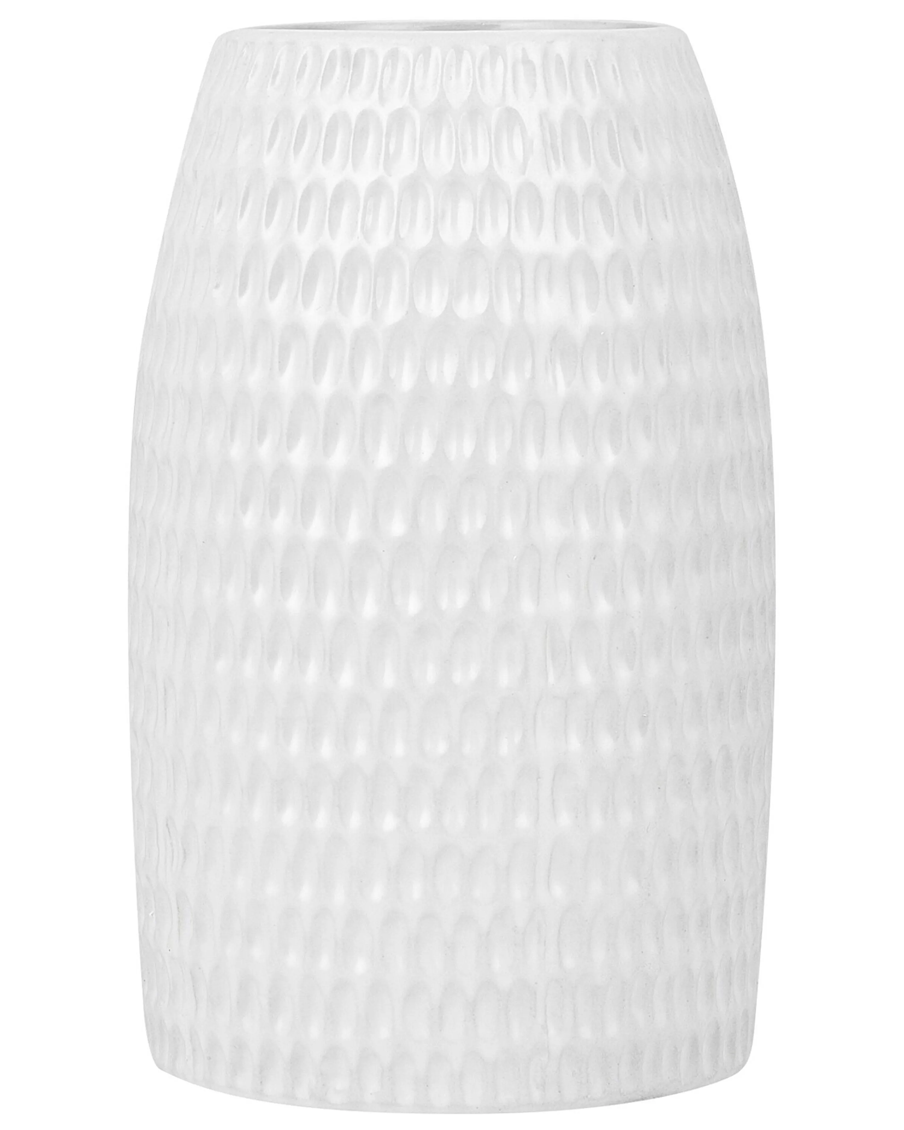 Decoratieve vaas LINZI Steengoed 25 cm Wit