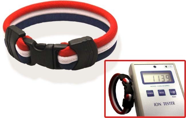 Ionen Power Armband rot/weiß/blau Small