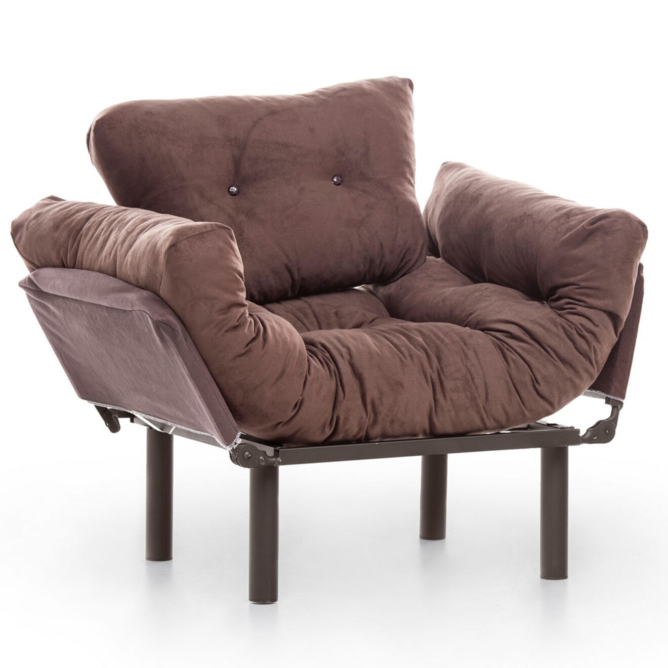Atelier del Sofa Fauteuil Nitta marron - 60x53x45 cm