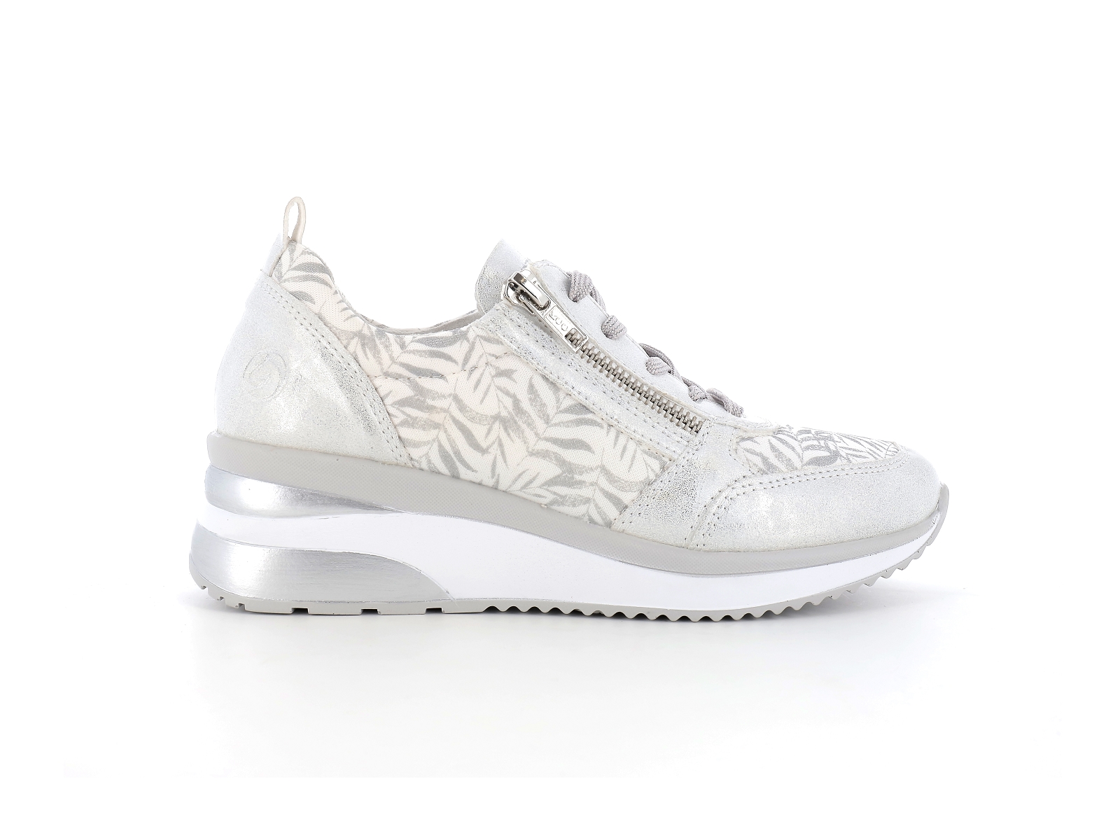 Remonte-D2401 Matières combinées Blanc Argent