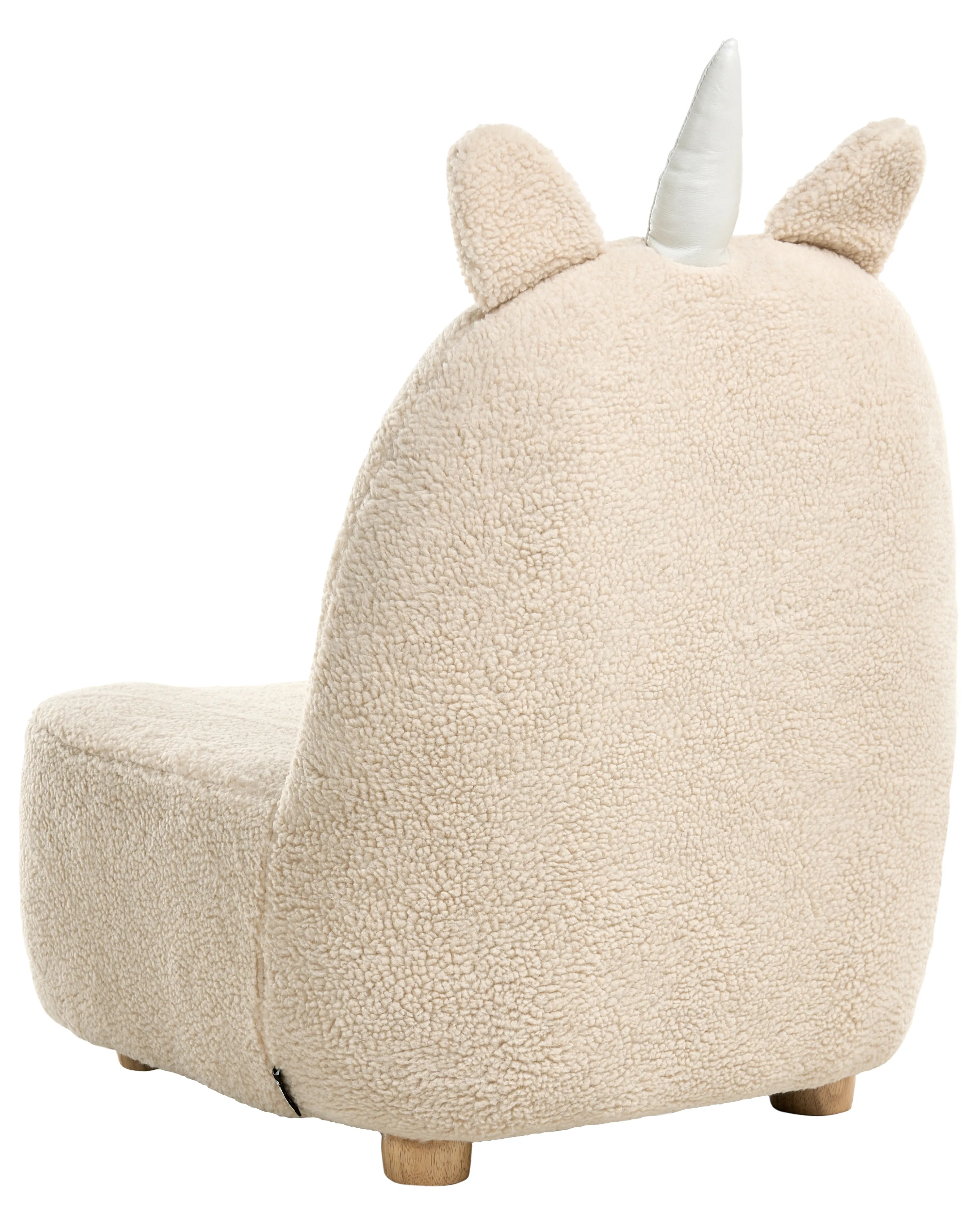 Kinderfauteuil Eenhoorn LULEA Bouclé Lichtbeige