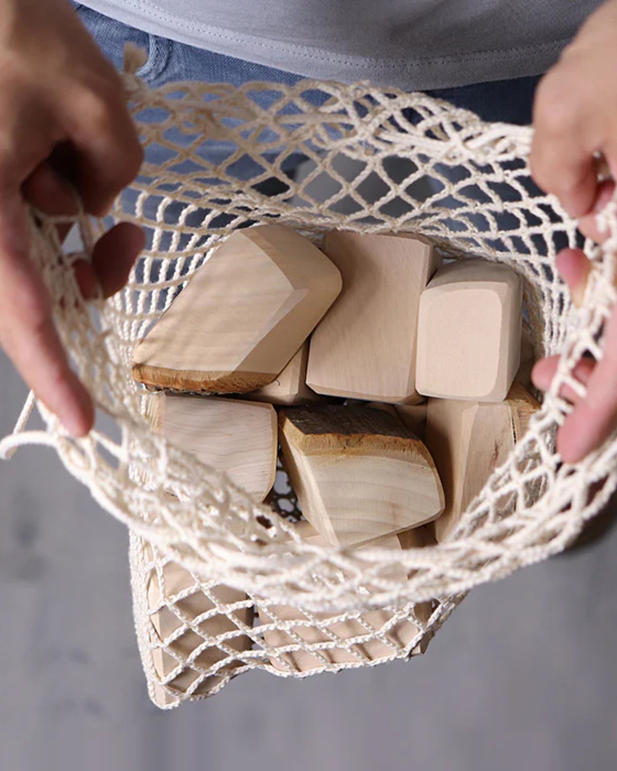 Treklosser med bark, Store 15stk – Barn 0år+ | Natural Blocks