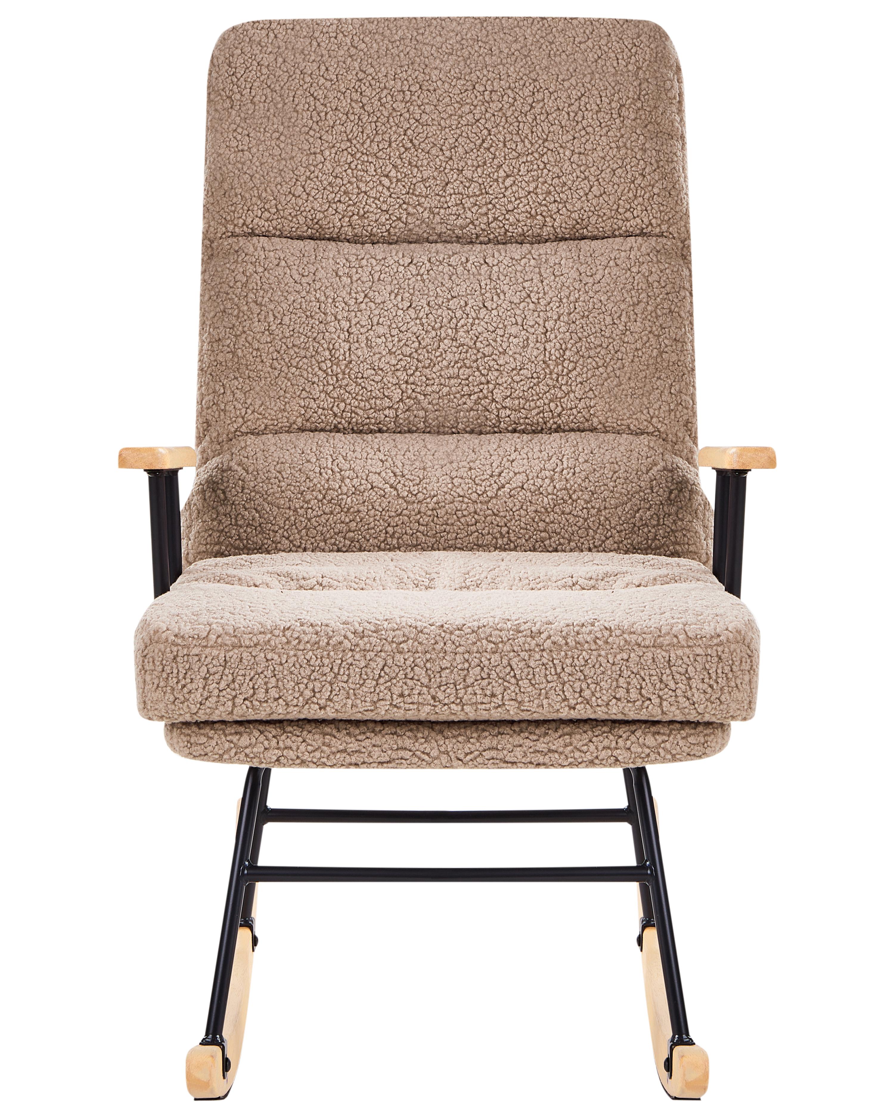 Schommelstoel ESKELIN achteroververstelbaar Bouclé Beige