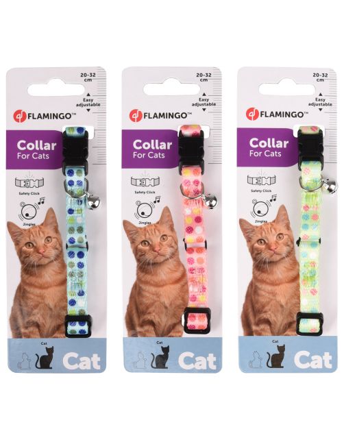 Flamingo Kattenhalsband Sarina - Kattenhalsband - 20-32 cm Assorti Multi-Color