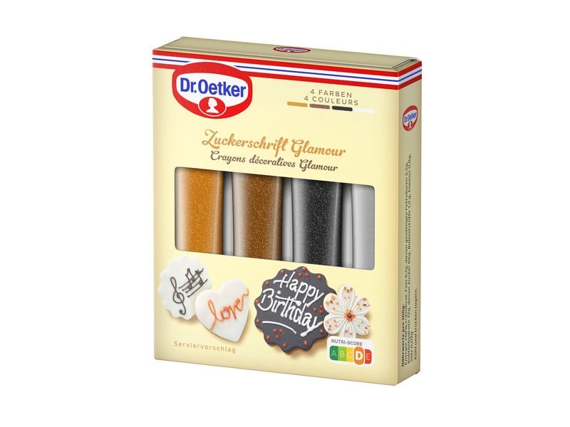 Dr.Oetker Zuckerschriften «Glamour» 76 g Veganes Zuckerdekor