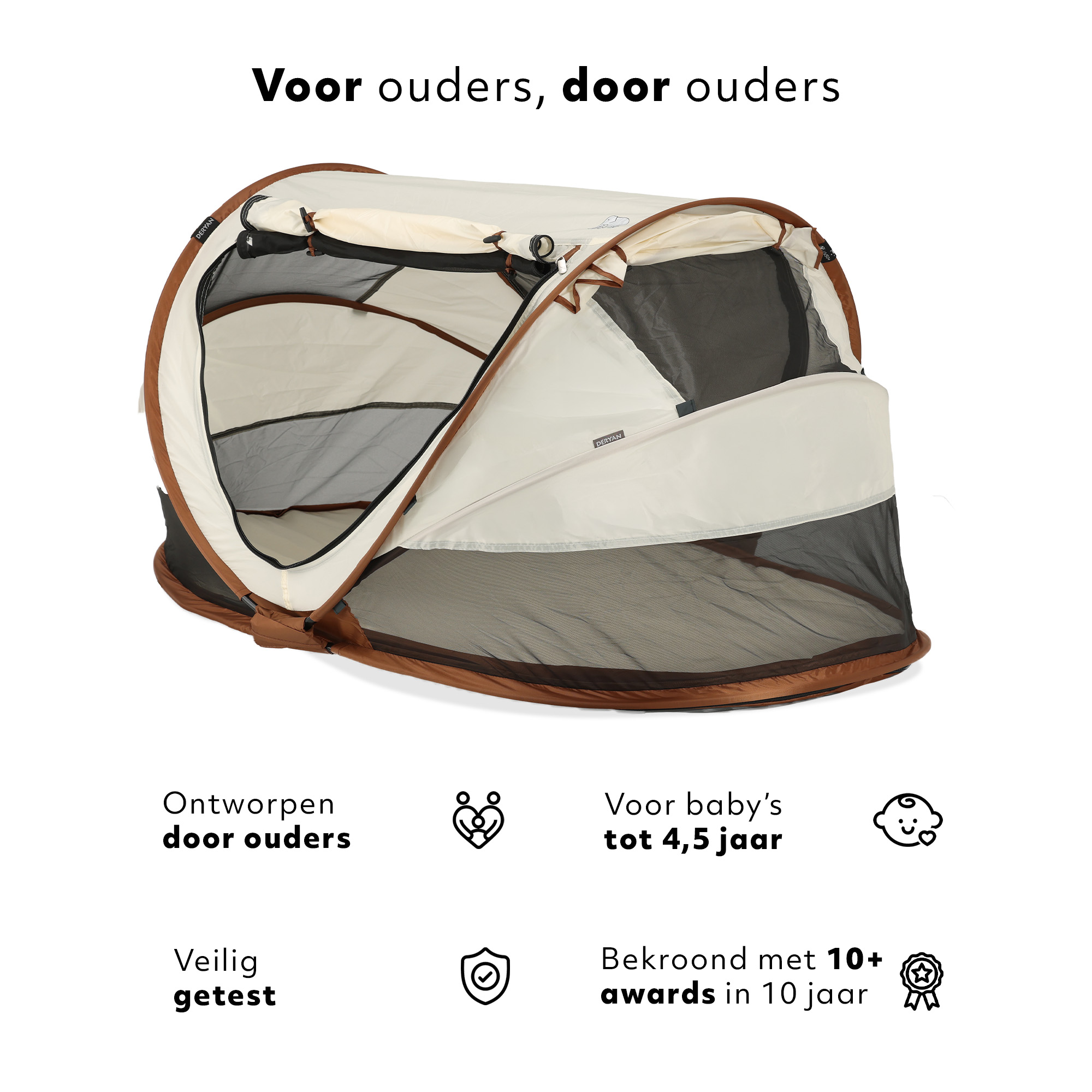 Deryan Peuter Luxe campingbedje - Sand