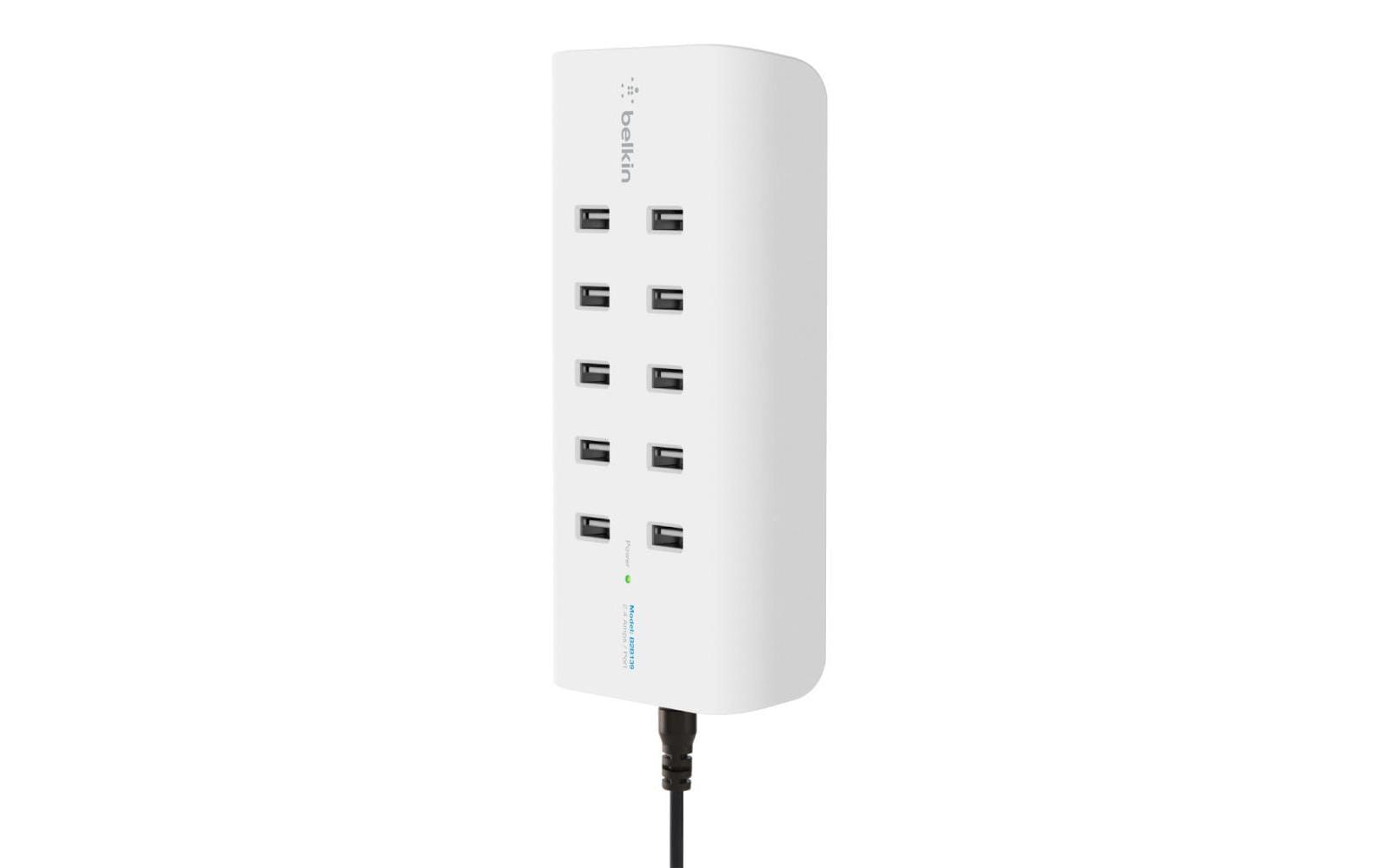 USB-Wandladegerät 10-Port USB Ladestation10 Ladeports mit bis zu 2.4 Ampere an jedem Anschluss