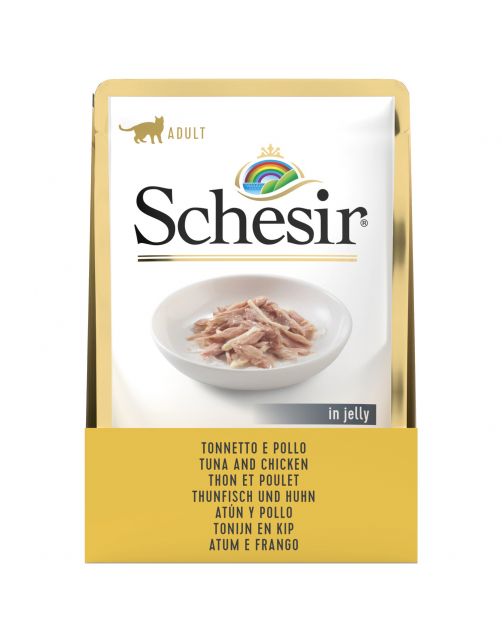Schesir Cat Maaltijdzakjes Adult In Gelei 85 g - Kattenvoer