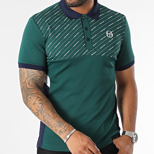 Polo Manches Courtes Asymetrical Vert