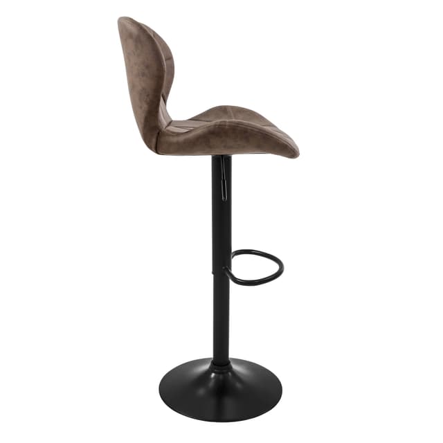Barstol 2 dele brunt kunstlæder, 59-79cm ML-Design